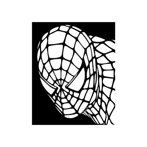 EPIKASA Decorazione in Metallo Spiderman - Nero 74x1,5x91 cm