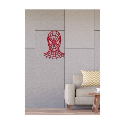 EPIKASA Decorazione in Metallo Spiderman 2 - Rosso 61x1,5x82 cm