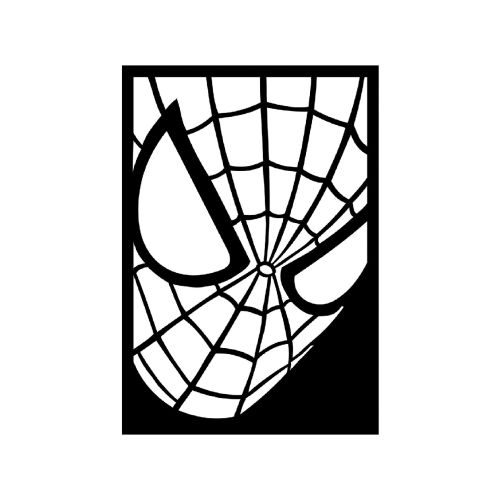 EPIKASA Decorazione in Metallo Spiderman 3 - Nero 70x1,5x100 cm