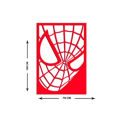 EPIKASA Decorazione in Metallo Spiderman 4 - Rosso 70x1,5x100 cm
