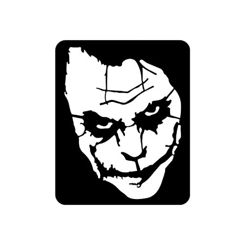 EPIKASA Decorazione da Parete in Metallo Joker - Nero 58x1,5x70 cm