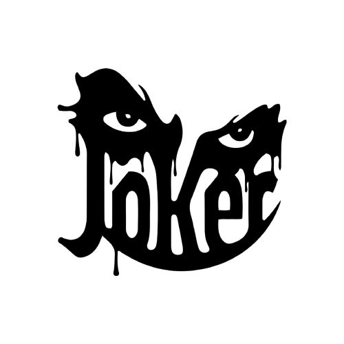 EPIKASA Decorazione in Metallo Joker 1 - Nero 60x1,5x55 cm