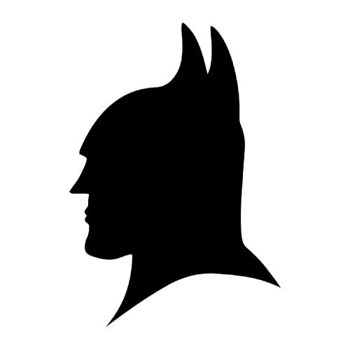 EPIKASA Decorazione da Parete in Metallo Batman - Nero 42x1,5x61 cm