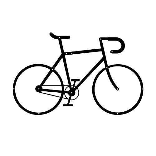 EPIKASA Decorazione in Metallo Bicicletta 1 - Nero 60x1,5x38 cm