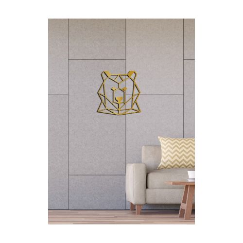 EPIKASA Metal Decoration Bear 3 - Gold 50x1,5x50 cm