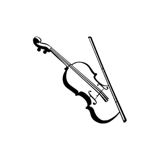 EPIKASA Decorazione da Parete in Metallo Violino 3 - Nero 75x1,5x78 cm