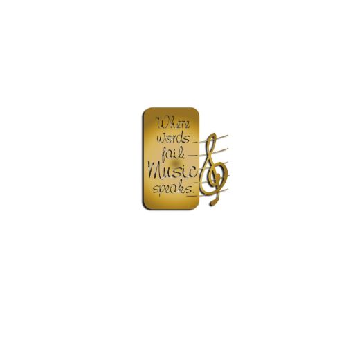 EPIKASA Decorazione in Metallo Music Speaks 1 - Oro 72x1,5x85 cm