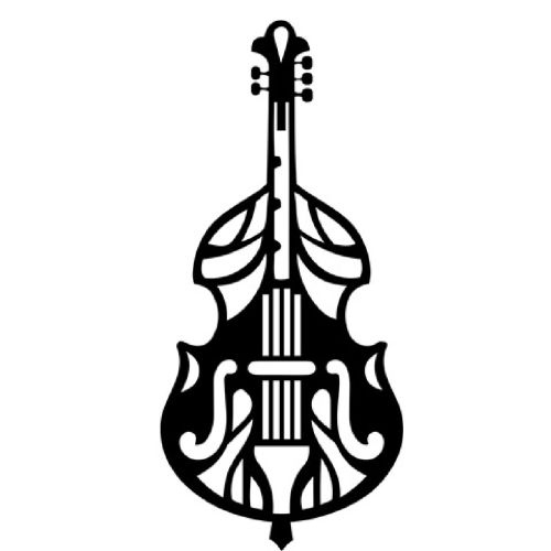 EPIKASA Decorazione da Parete in Metallo Violino 4 - Nero 46x1,5x100 cm