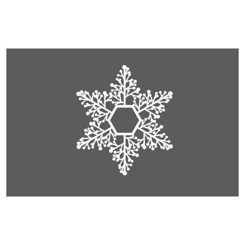 EPIKASA Decorazione in Metallo Fiocco di Neve 1 - Bianco 52x1,5x60 cm
