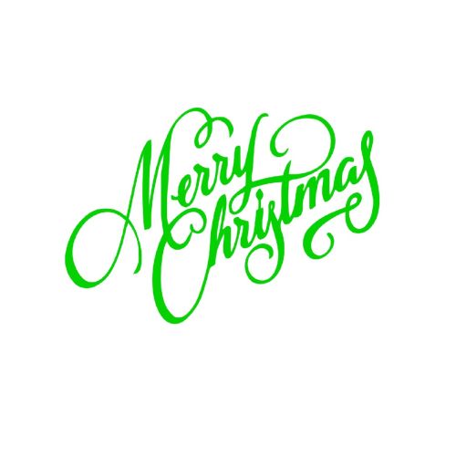 EPIKASA Decorazione da Parete in Metallo Merry Christmas 1 - Verde 76x1,5x52 cm