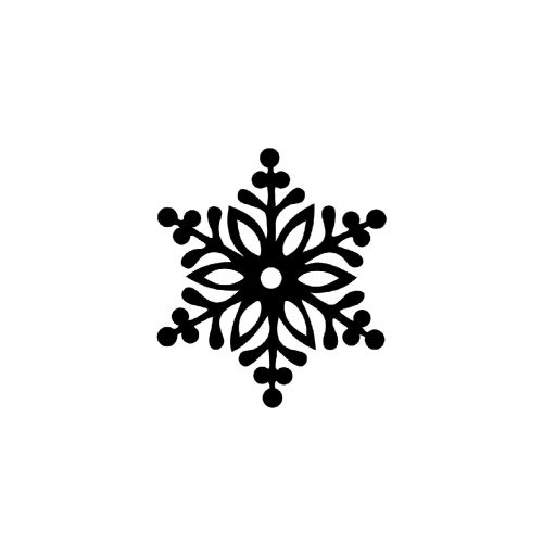 EPIKASA Decorazione da Parete in Metallo Fiocco di Neve 2 - Nero 50x1,5x57 cm