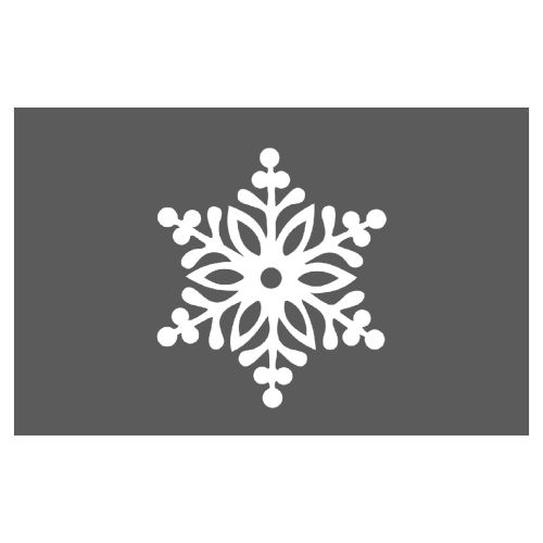 EPIKASA Decorazione da Parete in Metallo Fiocco di Neve 3 - Bianco 50x1,5x57 cm