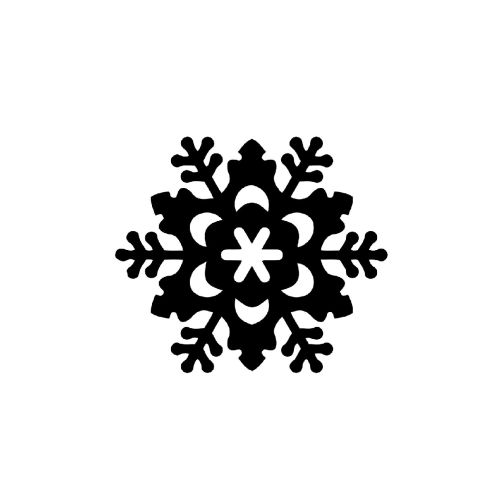 EPIKASA Decorazione in Metallo Fiocco di Neve 4 - Nero 50x1,5x44 cm