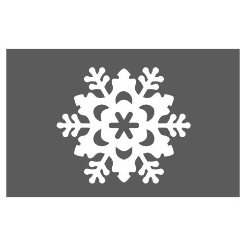 EPIKASA Decorazione da Parete in Metallo Fiocco di Neve 5 - Bianco 50x1,5x44 cm