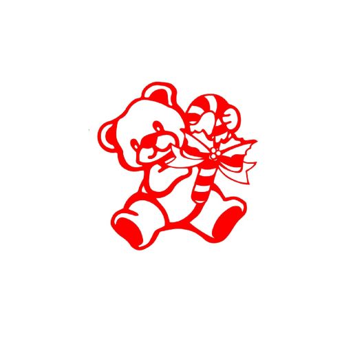 EPIKASA Metal Decoration Baby Bear 5 - Red 52x1,5x55 cm