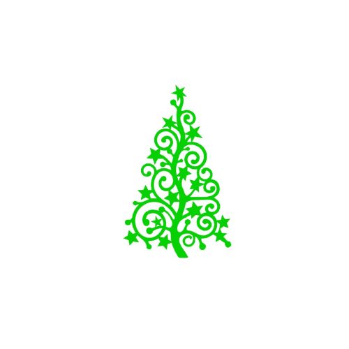EPIKASA Decorazione in Metallo Albero di Natale 9 - Verde 56x1,5x90 cm