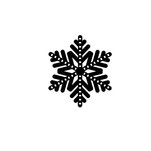 EPIKASA Decorazione in Metallo Fiocco di Neve 6 - Nero 35x1,5x40 cm