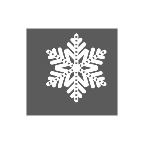 EPIKASA Decorazione da Parete in Metallo Fiocco di Neve 7 - Bianco 35x1,5x40 cm