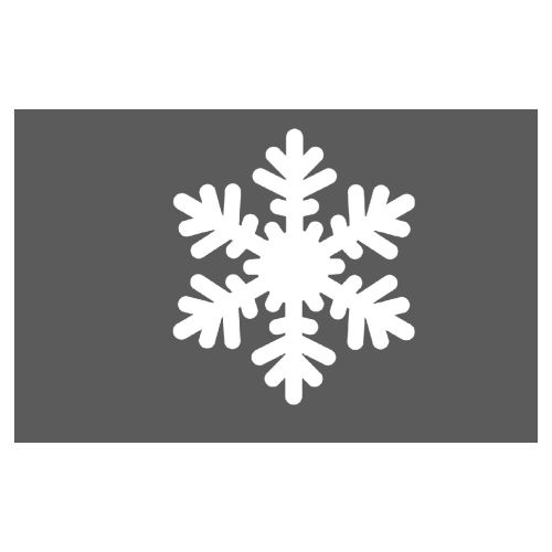 EPIKASA Decorazione in Metallo Fiocco di Neve 9 - Bianco 35x1,5x40 cm