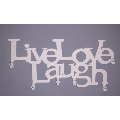 EPIKASA Appendiabiti Live Love Laugh 1 - Bianco 46x0,20x27 cm