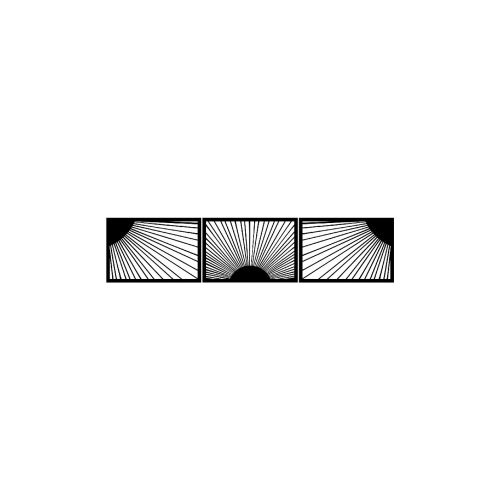 EPIKASA Decorazione in Metallo Luce Del Sole - Nero 64x1,5x44 cm - 64x1,5x44 cm - 64x1,5x44 cm