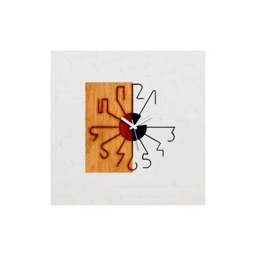 EPIKASA Wall Clock Lines 14 - Black 54x1,8x50 cm