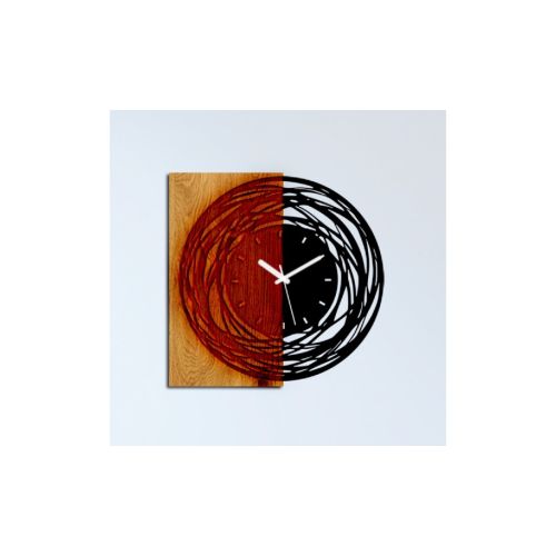 EPIKASA Wall Clock Circles 5 - Black 54x1,8x50 cm