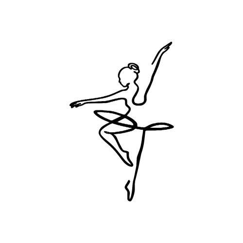 EPIKASA Decorazione in Metallo Ballerina - Nero 33x1,5x50 cm