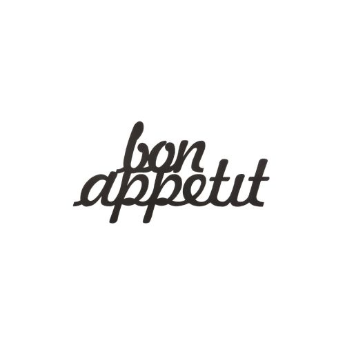 EPIKASA Metal Decoration Bon Appetit - Black 50x1,5x30 cm