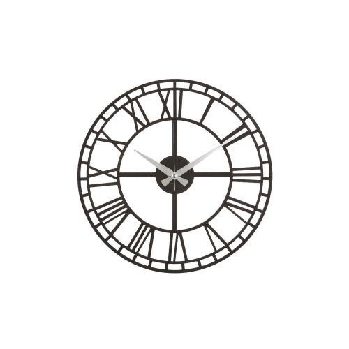 EPIKASA Wall Clock Vintage 9 - Black 50x1,5x50 cm