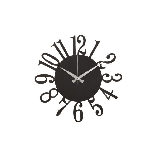 EPIKASA Wall Clock Numbers 4 - Black 50x1,5x50 cm