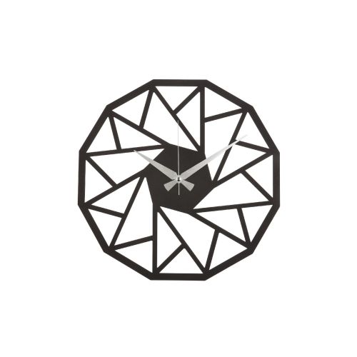 EPIKASA Wall Clock Geometric 7 - Black 50x1,5x50 cm