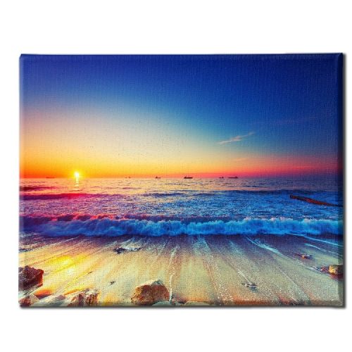 EPIKASA Canvas Print Sunset Over the Sea - Multicolor 100x3x70 cm