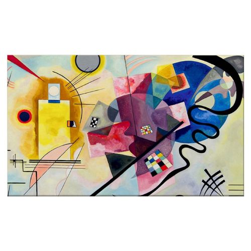 EPIKASA Canvas Print Kandinsky Yellow, Red, Blu - Multicolor 100x3x70 cm