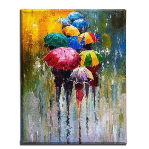 EPIKASA Stampa su Tela Sotto La Pioggia 3 - Multicolore 100x3x150 cm