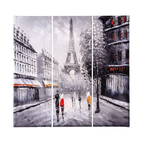 EPIKASA Canvas Print Eiffel Tower 1 - Multicolor 23x3x50 cm (3 Pcs)