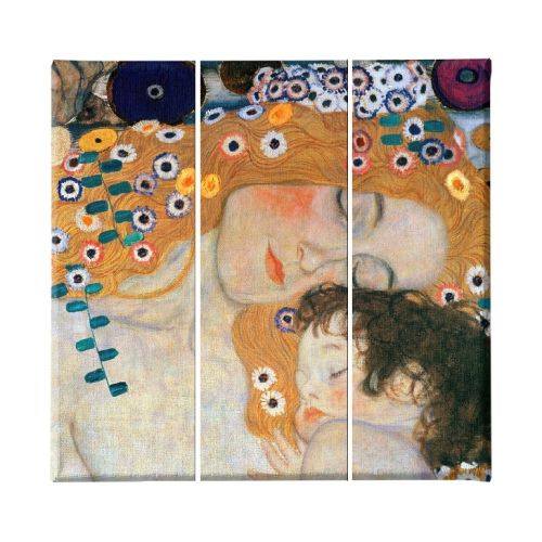 EPIKASA Canvas Print Klimt Mother and Child - Multicolor 23x3x50 cm (3 Pcs)