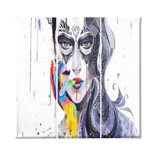 EPIKASA Canvas Print Woman 2 - Multicolor 23x3x50 cm (3 Pcs)