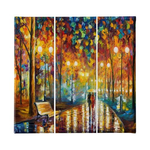 EPIKASA Canvas Print Under the Rain 2 - Multicolor 23x3x50 cm (3 Pcs)
