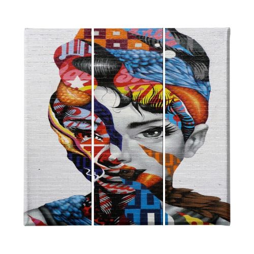 EPIKASA Canvas Print Woman 1 - Multicolor 23x3x50 cm (3 Pcs)