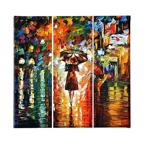 EPIKASA Canvas Print Under the Rain 1 - Multicolor 23x3x50 cm (3 Pcs)