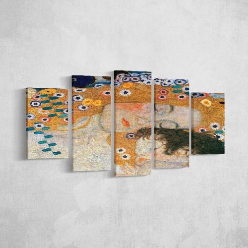 EPIKASA Stampa su Tela Klimt Maternità - Multicolore 20x3x40 cm (2 pcs), 20x3x50 cm (2 pcs), 20x3x60 cm (1 pcs)