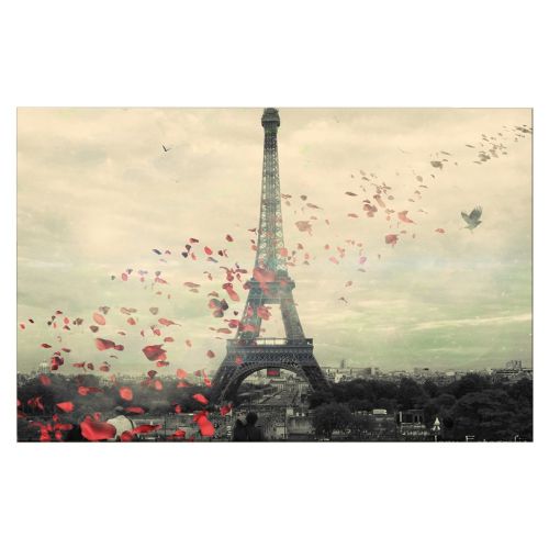 EPIKASA Stampa su Tela Torre Eiffel 6 - Giallo 150x3x100 cm