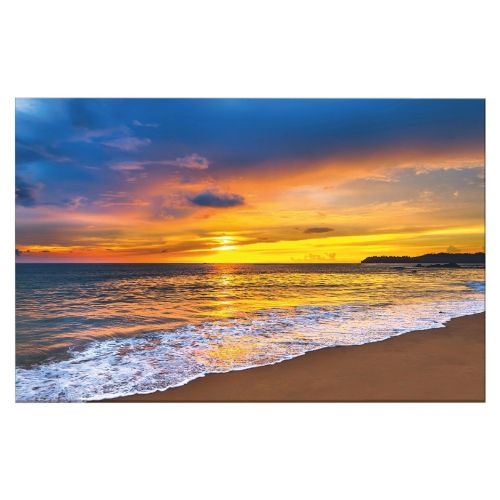 EPIKASA Canvas Print Sunset Over the Sea - Orange 150x3x100 cm