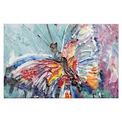 EPIKASA Stampa su Tela Farfalla - Multicolore 150x3x100 cm