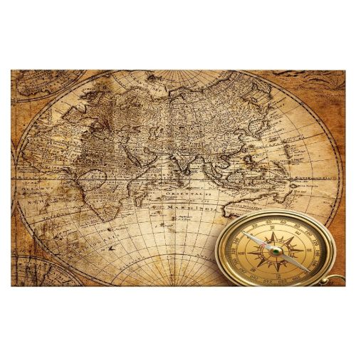 EPIKASA Canvas Print World Map 2 - Brown 150x3x100 cm