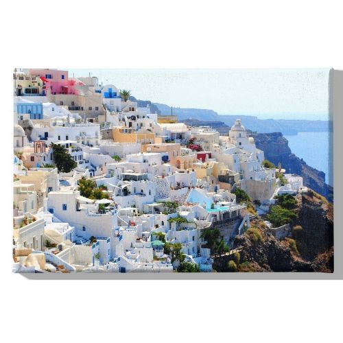 EPIKASA Stampa su Tela Santorini - Multicolore 70x3x45 cm
