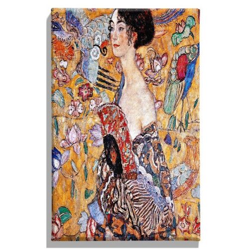 EPIKASA Canvas Print Lady with Fan - Multicolor 45x3x70 cm