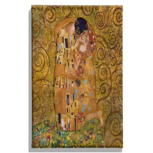 EPIKASA Stampa su Tela Bacio Di Klimt - Oro 45x3x70 cm
