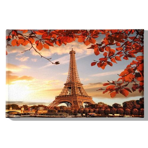 EPIKASA Stampa su Tela Torre Eiffel 01 - Rosso 70x3x45 cm